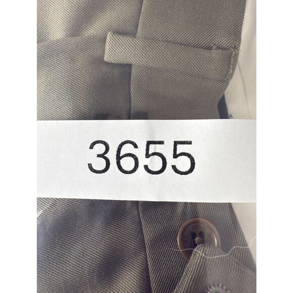 Brooks Brothers Size W35 L32 Career Pleated Straight Leg Pants Gray Button Zip - Picture 13 of 13